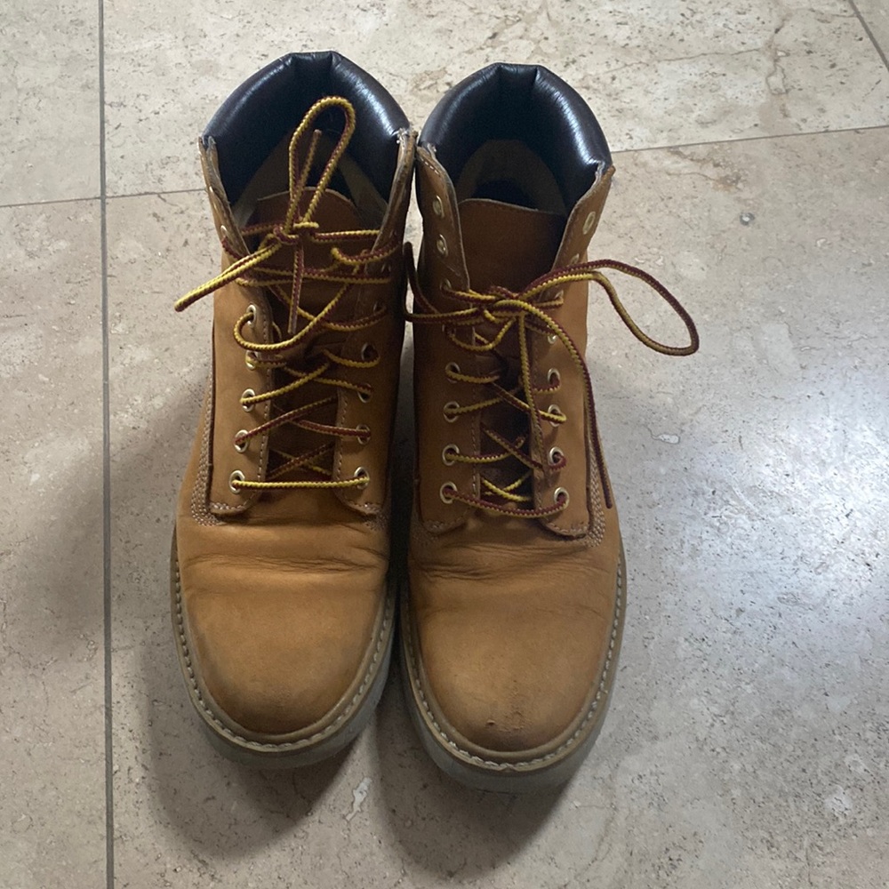 Timberland Yellow Nubuck Leather Ankle Boots Sinter Heavy Duty Lightweight